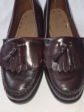 Men's Burgundy Tassel Kiltie Loafers